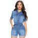 Women's fashion denim slim slimming rompers jeans_voghion.com