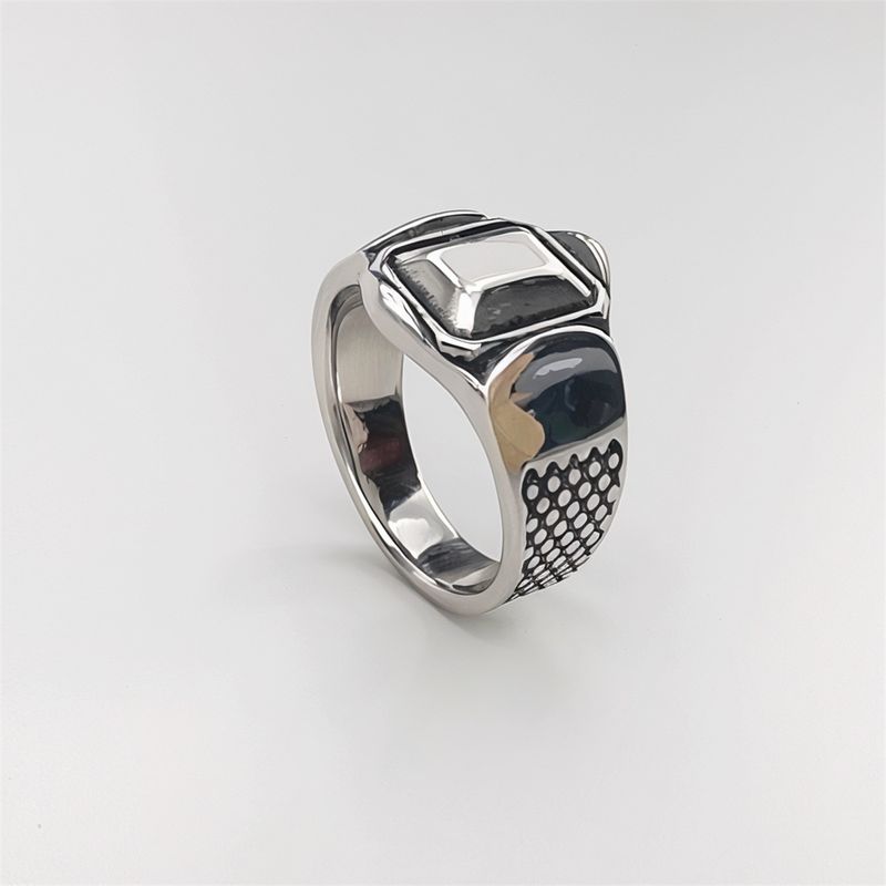 Nuovo anello in acciaio inossidabile da uomo, stile vintage, classico e alla moda, con personalità ampia_voghion.com