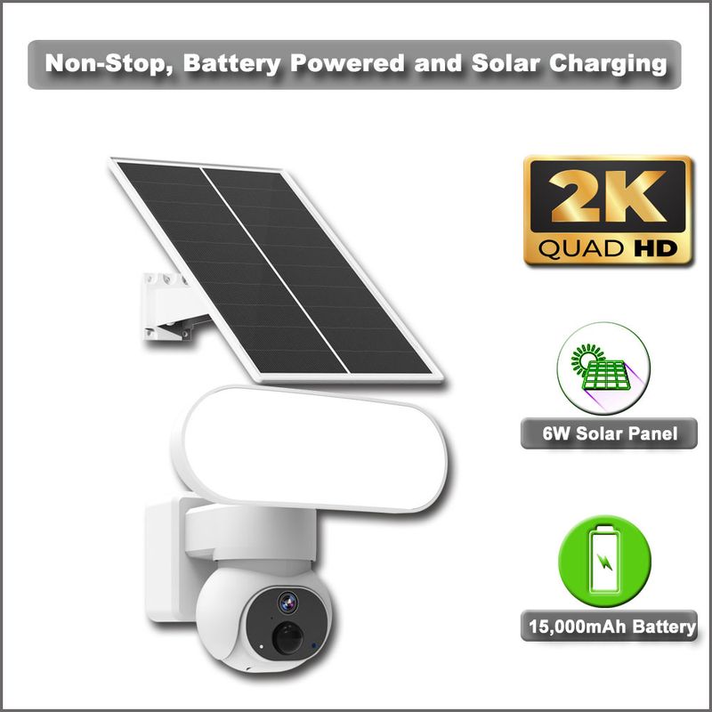 Telecamera di sorveglianza solare HD 4G per esterni con proiettore_voghion.com