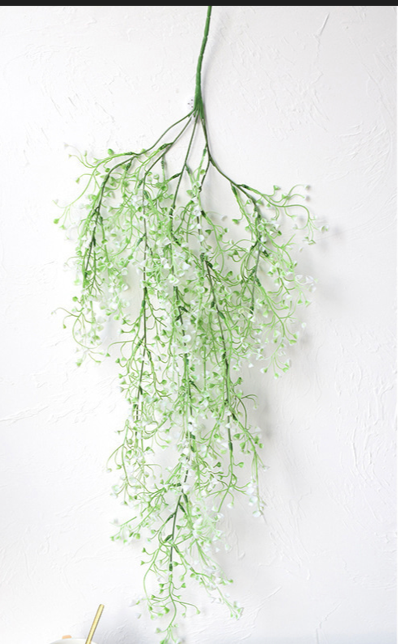Willow wall hanging simulated plants wall decoration hanging basket rattan plastic artificial flowers green plants simulated flowers_voghion.com