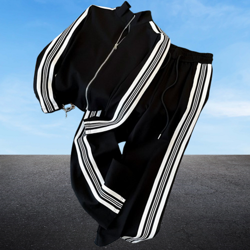 Women's Clothing Sports casual suits for women Spring and Autumn new Korean style fashionable and age reducing slimming sweater two piece suit trendy_voghion.com