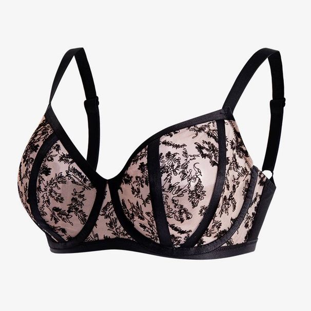 European And American Plus Size Lingerie For Women With Large Breasts, Small And Anti Sagging Features, Gathered Lace, Large Cup Size, Fat MM Bra_voghion.com
