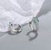 925 Silver Plated Pave CZ Green Eyes Snake Hoop Huggie Earrings Women Girl PE60_voghion.com