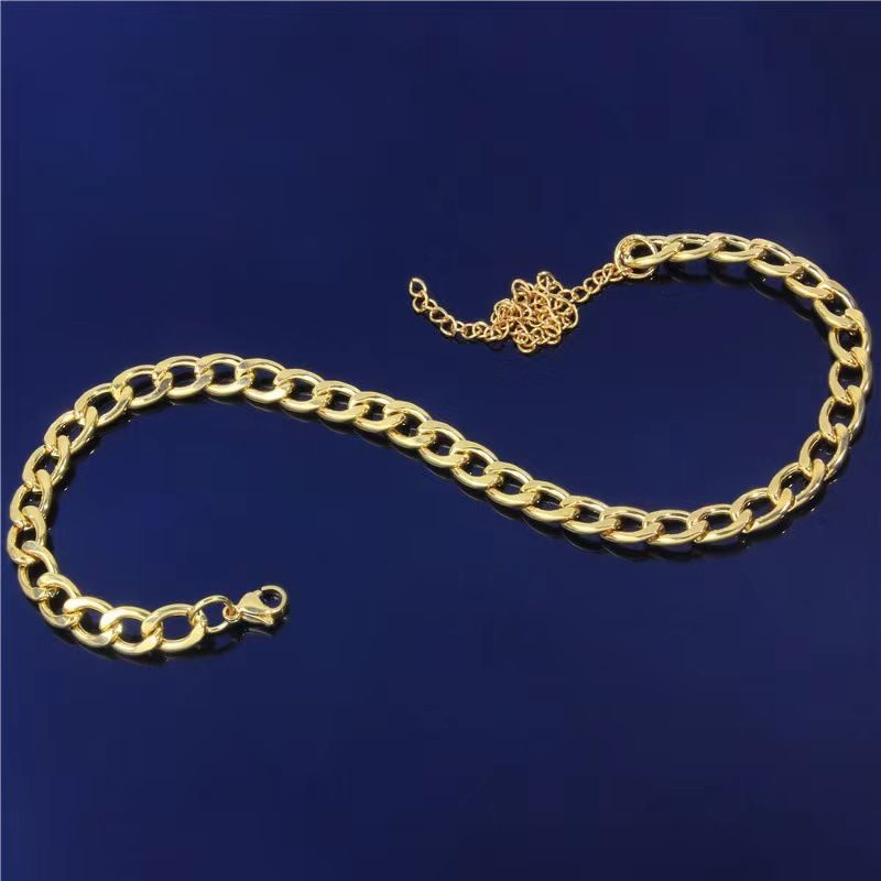 Cavigliera cubana in rame, versatile, in metallo, con gioielli in oro_voghion.com