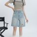 Women's Clothing Ripped Small High Waist Wide Leg Shorts Jeans Women_voghion.com
