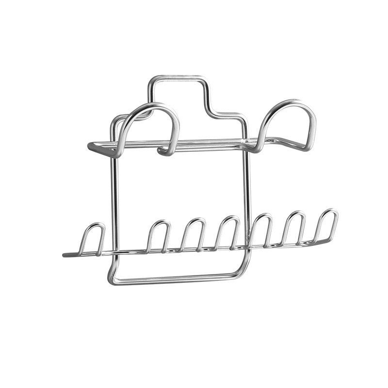 Modern Minimalist Stainless Steel Toothbrush Holder Wall-mounted No-drill Circular Design Practical Drainage_voghion.com