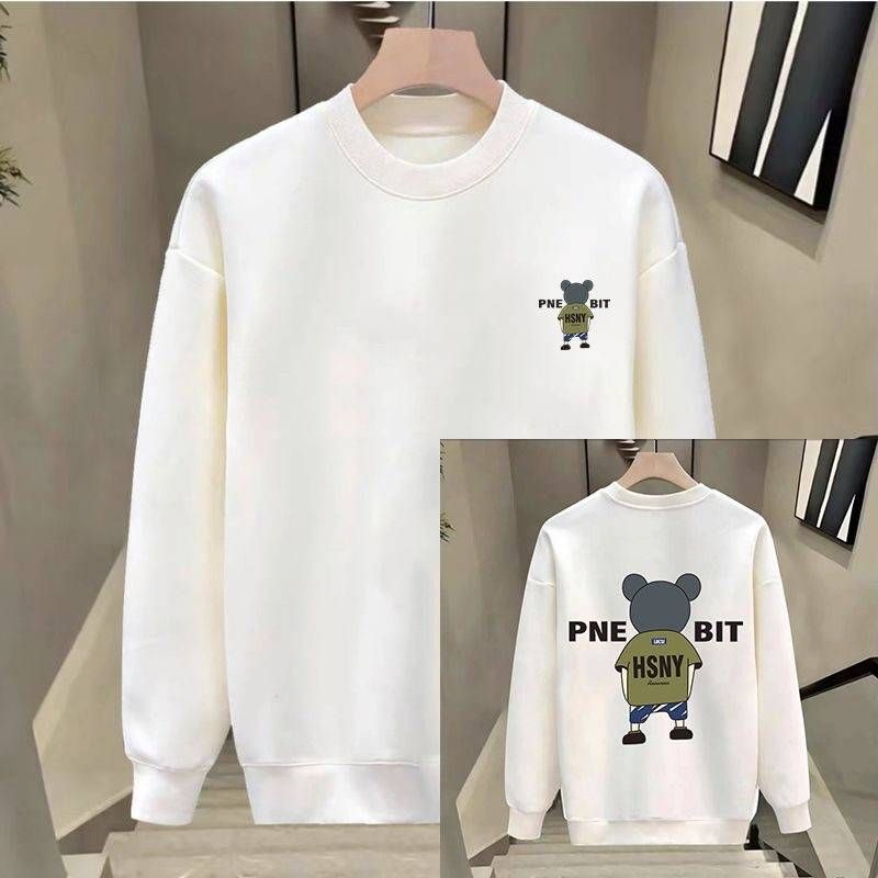 Sügis/talv 2024 Lahtine pluss suuruses pullover 100% puuvillane kapuuts_voghion.com