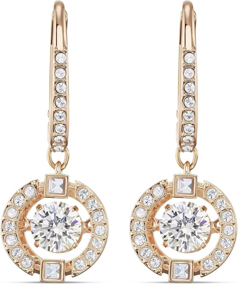 Colección de joyas de cristal Sparking Dance y acabado en tono oro rosa_voghion.com