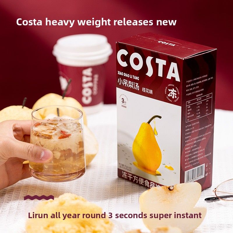 Collezione di tè istantanei COSTA Herbal Wellness​​ Miscele liofilizzate di rosa, ibisco e pera osmanto - 2 varietà rilassanti in 1 set_voghion.com