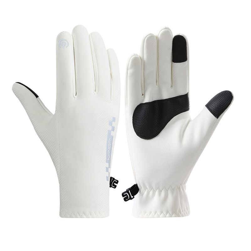 Rękawiczki Skin Feel dla kobiet, zimowe, ciepłe, z polarową podszewką, pogrubione, do jazdy na rowerze elektrycznym, antypoślizgowe, odporne na zimno, wodoodporne_voghion.com