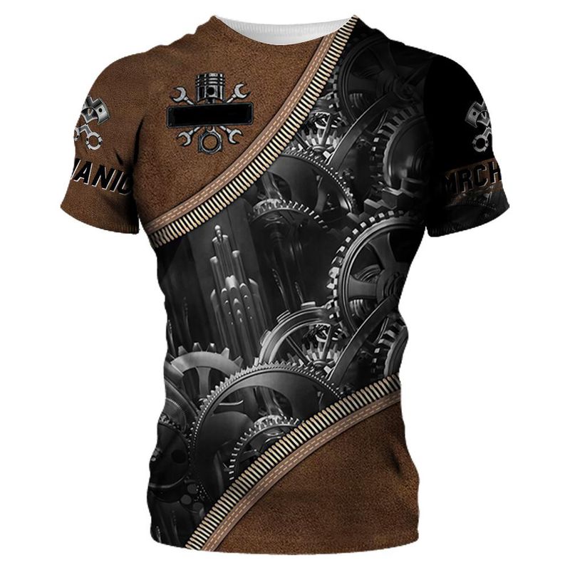 3D printed Men's casual T-shirt with fun creative pattern fashion T-shirt with personalized top_voghion.com