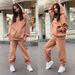 Trendy Solid Color Hooded Sweatshirt & Pants Two-Piece Set For Men And Women - Soft Polyester Casual Streetwear (S-3XL, 8 Colors Available)_voghion.com