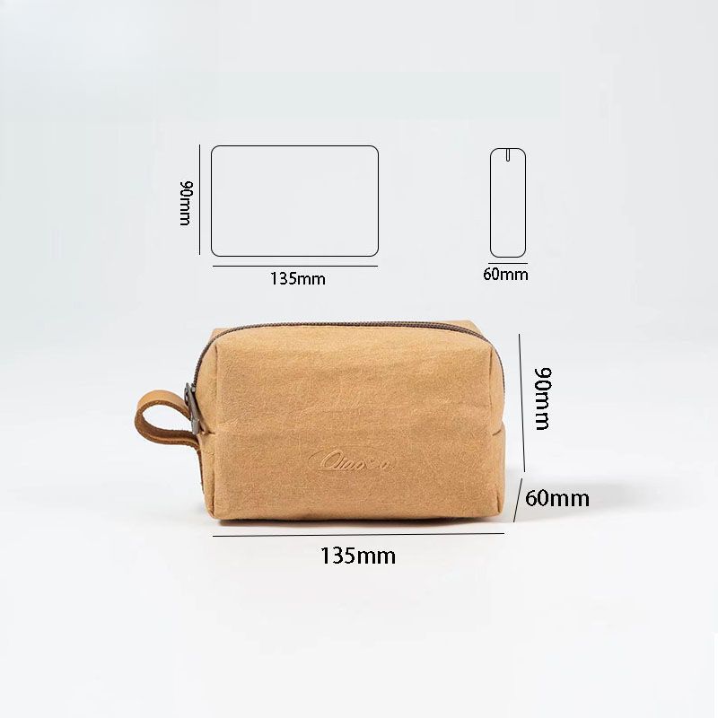 Reiseutensilien, wasserdicht, Toilettentasche, Datenkabel, klein, praktisch, Aufbewahrungstasche für Zertifikate, waschbar, Kraftpapier, multifunktional_voghion.com