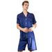 Herren Schlafanzug Kurzarm Shorts Schwere Seide Pyjama Set Sommer Bequeme Maulbeerseide Home Kleidung Pyjamas_voghion.com