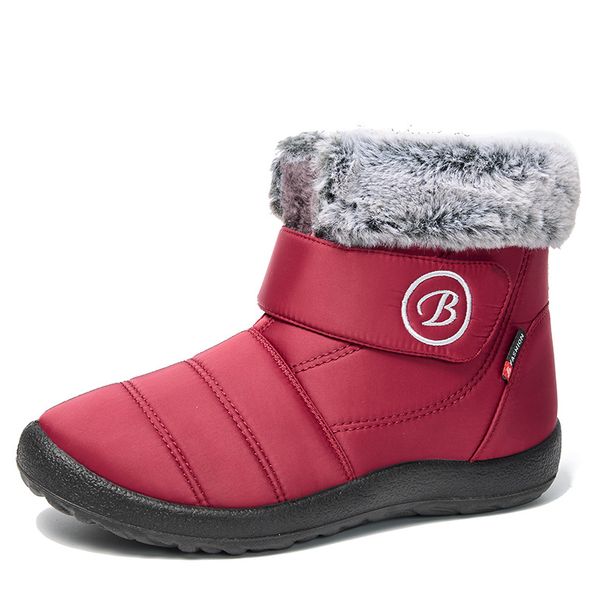 Women's Winter Snow Boots High Top Faux Fur Lined Warm Slip-Resistant Casual Shoes With Side Zipper_voghion.com