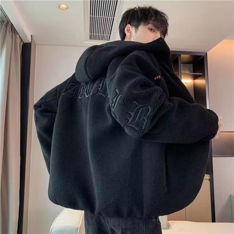 Lammfell Jacke Männer Neue Polar Fleece Herbst Kleidung Mode herren Jacke_voghion.com
