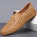 Regal Footwear Sandals 2024 Summer New Genuine Leather Casual Shoes Slip-On Men's Hollow Breathable Non-Slip Soft Sole Clogs_voghion.com