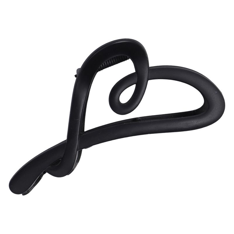 Designer Long-Tail Love Heart Claw Clip - Matte Premium Finish - Viral Large Shark Clip For Back-of-Head Styling_voghion.com