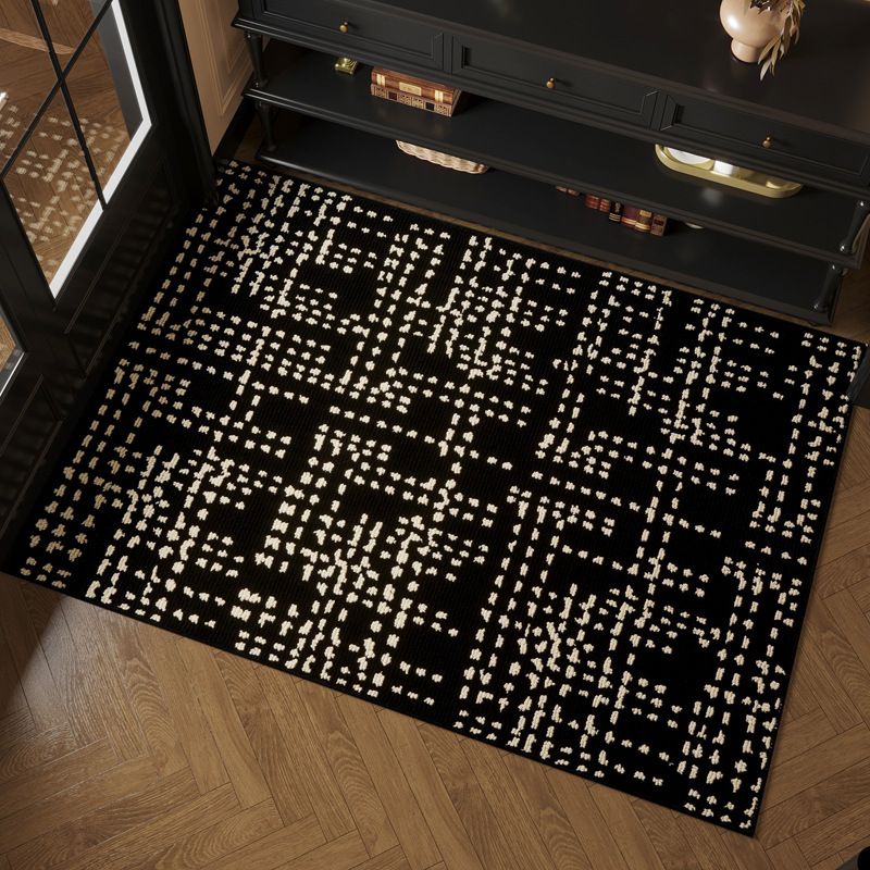 Home Textile Small Fragrance Style Entrance Door Mat High End Light Luxury Entrance Porch Foot Mat Wool Coffee Table Mat Bedside Carpet_voghion.com