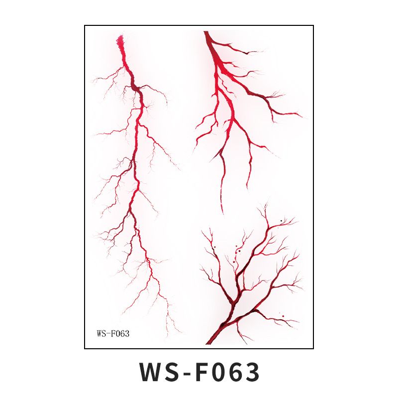 Bellezza e salute Nuovi prodotti Simulazione di vasi sanguigni rossi Cellule Tatuaggi adesivi Vasi sanguigni Lacrime Trucco Adesivi per il viso Sudore impermeabile_voghion.com