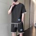 Unschlagbare Qualität Sommer Casual Sport Anzug Trendy, Modisch und Gut Aussehend Set, Gepaart Mit Herren Kurzarm Shorts Zweiteiliges Set_voghion.com