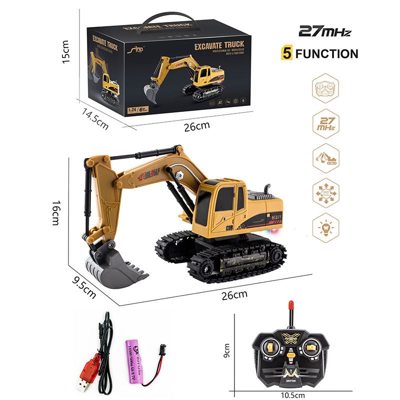 Six-way remote control engineering truck Cement truck dump dump truck sprinkler fire truck boy model car_voghion.com