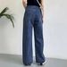 Damen-Schlagjeans mit hoher Taille, dehnbare Slim-Fit-Jeanshose, Retro-Bootcut-Hose für die tägliche Freizeitkleidung_voghion.com
