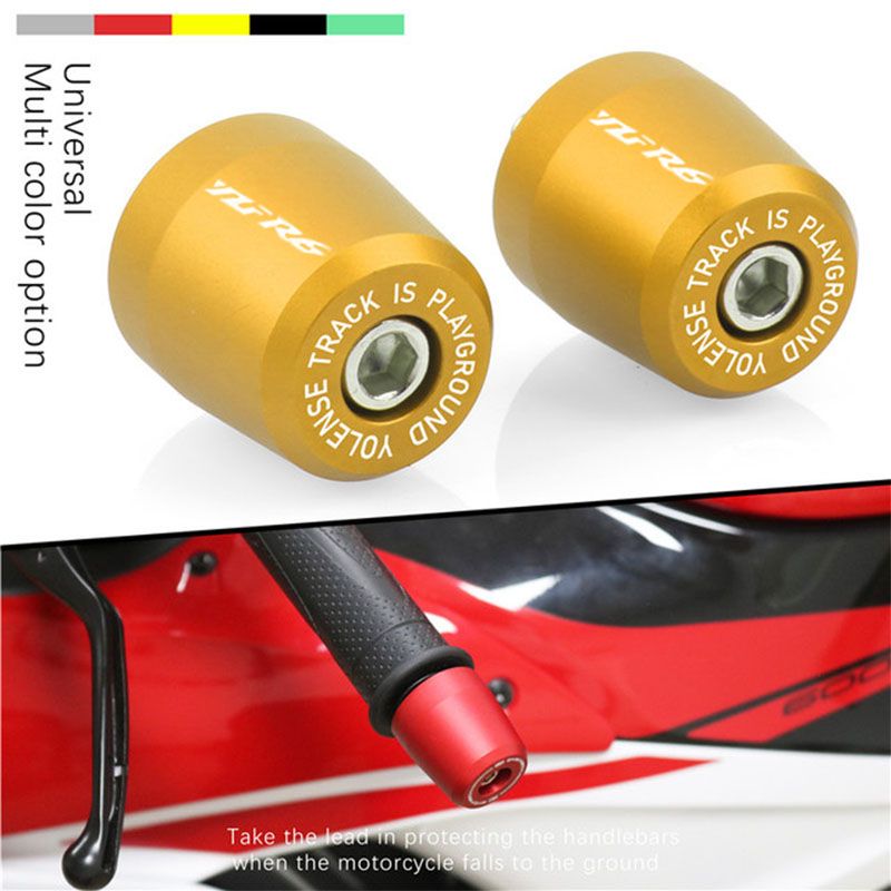 For YAMAHA YZF-R1 YZF-R3 YZF-R6 YZF-R25 R1 R3 Motorcycle Handle Bar End Handlebar Grips Ends Cap Plug Slider Counterweight Cover_voghion.com