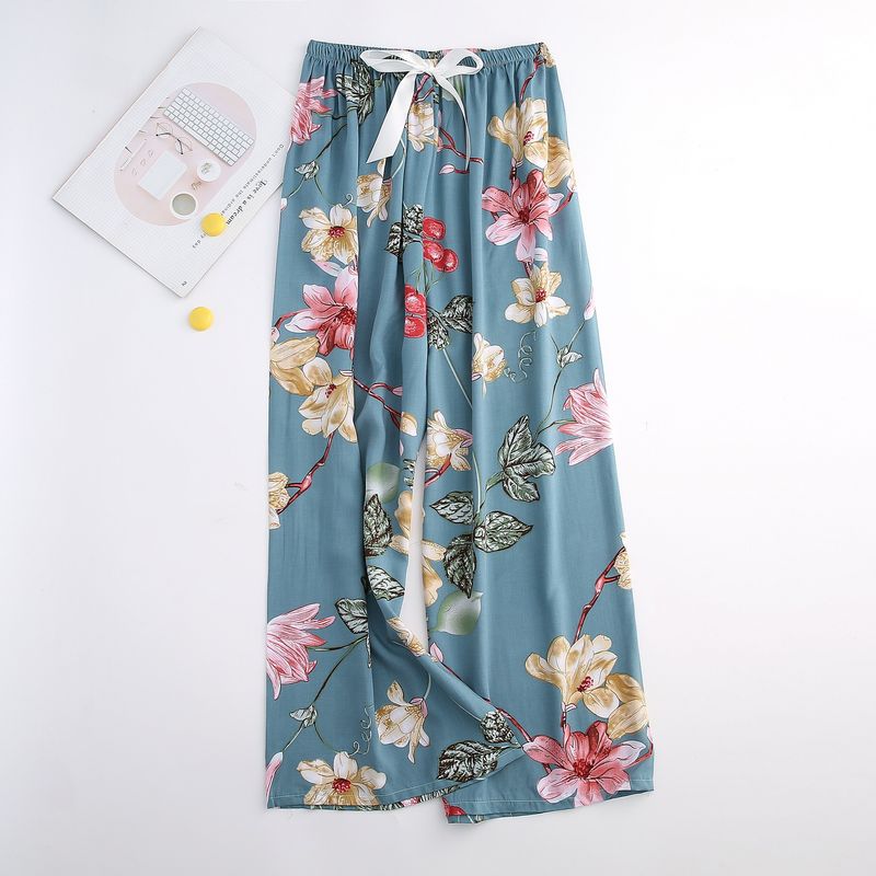 Women's Sleepwears Cotton silk pajama pants ladies wide leg pants large size loose pregnant women can wear shorts_voghion.com