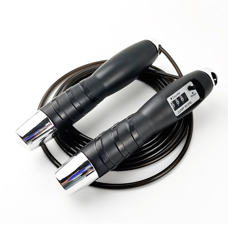 Outdoor Sports Fitness Fat Burning Fat Reduction Skipping Rope Gold Plated Steel Wire Counting Skipping Rope Student Training Bearing Skipping Rope_voghion.com