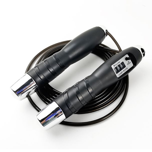 Outdoor Sports Fitness Fat Burning Fat Reduction Skipping Rope Gold Plated Steel Wire Counting Skipping Rope Student Training Bearing Skipping Rope_voghion.com