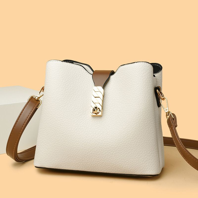 Sac seau minimaliste à bandoulière large et polyvalent pour femme, nouvelle tendance printemps-été 2025_voghion.com