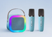 Ensemble microphone K12 pour karaoké à domicile, enceinte Bluetooth sans fil pour enfants avec karaoké intégré et machine à chanter._voghion.com