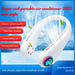 Mini ventilador portátil para colgar en el cuello, recargable por USB, silencioso, sin aspas, para estudiantes, con modo de espera prolongado_voghion.com