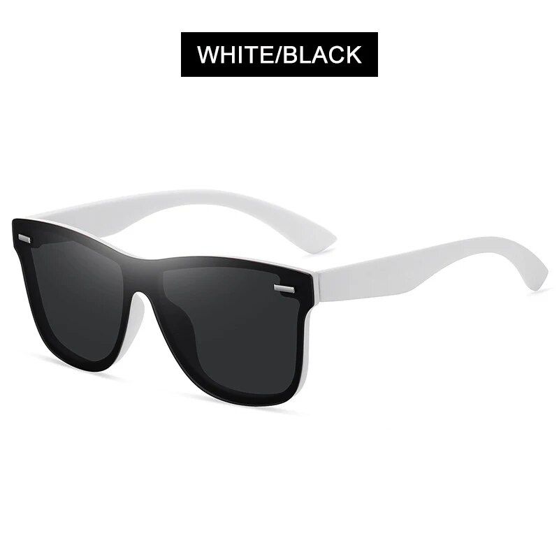 Fashion Square Polarisierte Sonnenbrille Männer Frauen Mode Einteilige Sonnenbrille Unisex Vintage Spiegel Blau Autofahren Brille UV400_voghion.com