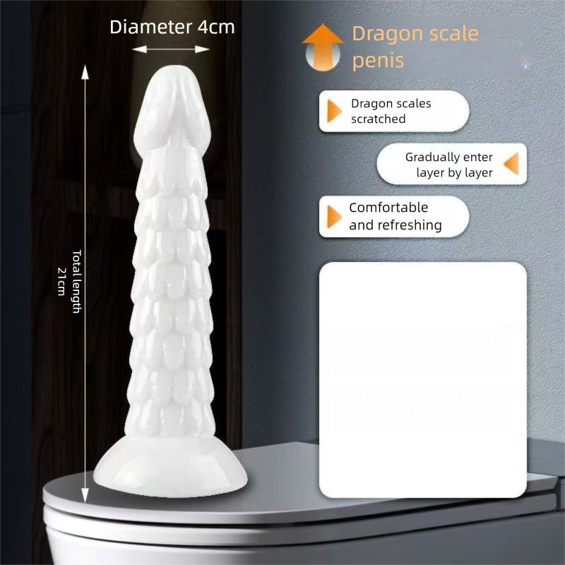 Plug anale a forma di squama di drago bianco per uomini e donne_voghion.com