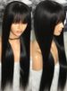 kuum müük Bone Straight Fringe Bob 100% inimparukas naistele Brasiilia juustele Täis hine, valmistatud tukkidega_voghion.com