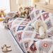 Sofabezug im Vintage-Stil mit geometrischem Muster – Rutschfestes Poly-Baumwoll-Gemisch – Vollständige Abdeckung für Anbausofas, Zweisitzer und 3-Sitzer-Sofas (mehrere Größen)_voghion.com