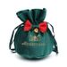 Elegant Velvet Christmas Gift Bags With Bow Tie - Festive Drawstring Pouch For Holiday Presents, Party Favors, Stocking Stuffers_voghion.com
