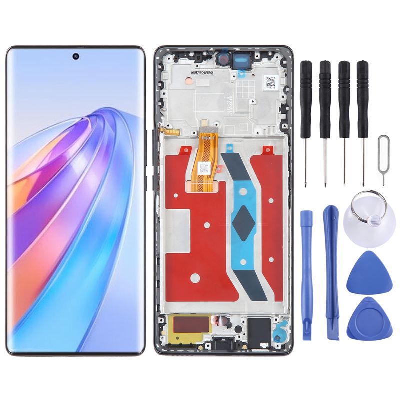 Original LCD Screen For Honor X40 Digitizer Full Assembly With Frame(Black)_voghion.com