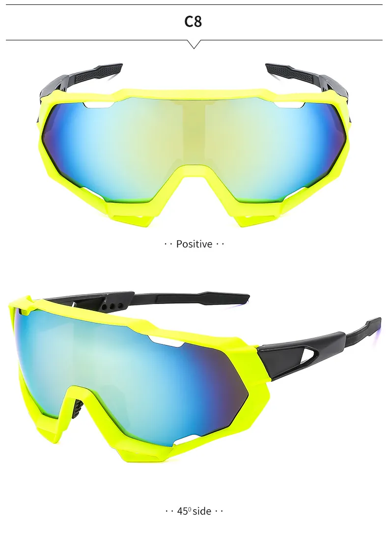 Lunettes de soleil de sport, de cyclisme, d'extérieur, coupe-vent et résistantes aux UV, colorées_voghion.com