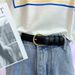 Ceinture simple et tendance pour femme, version coréenne, décontractée, douce et tendance, avec boucle ardillon_voghion.com