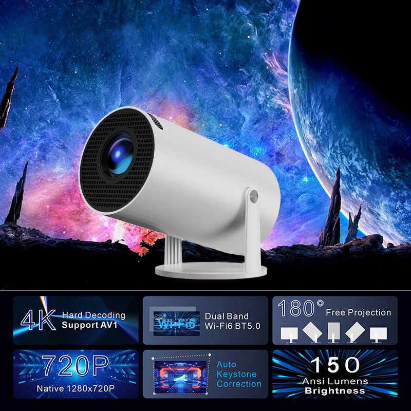 Android Smart Game Console Projector, Smart WIFI4K High-definition Movie Projector. It Comes With Over 2,000 Games For You To Play_voghion.com