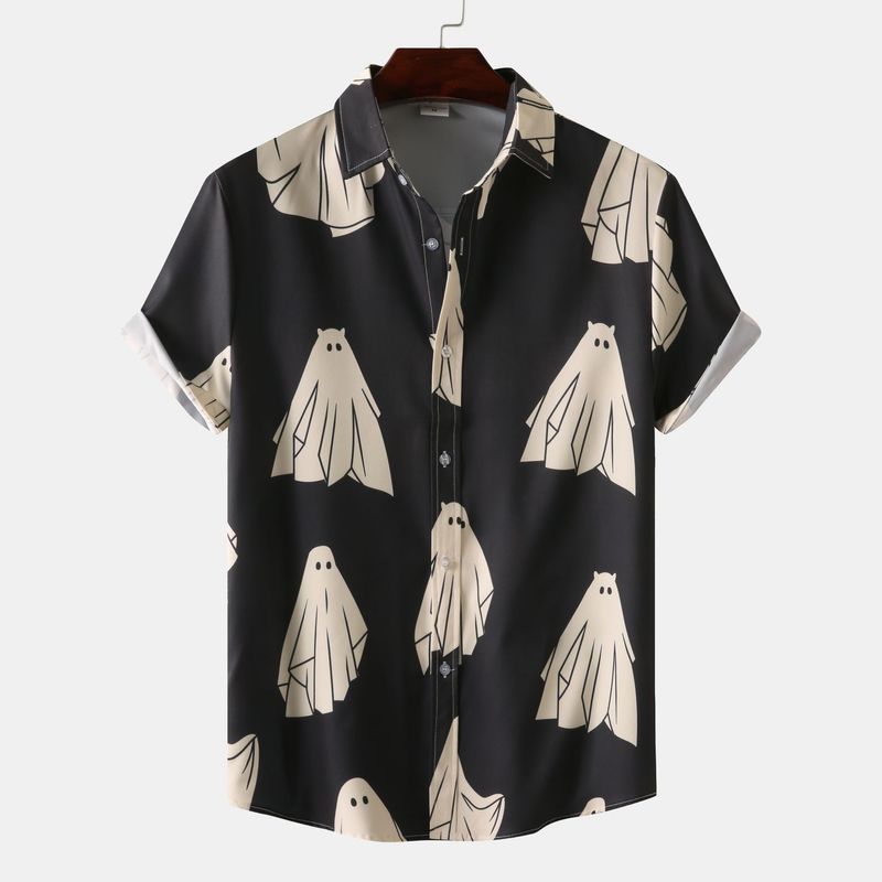 Camicia a fiori da uomo a maniche corte_voghion.com
