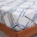 Gray White Blue Geometric Diamond Bed Sheet Polyester Skin Friendly Bed Fitted Sheet Mattress Protector Fitted Sheet_voghion.com