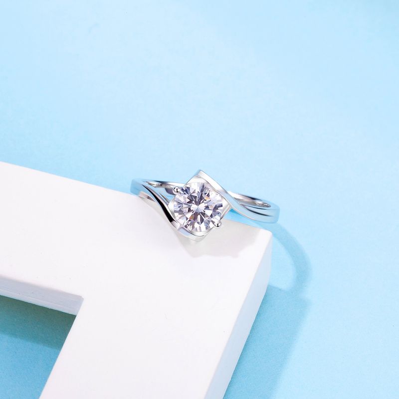 2025 Klassischer Moissanit-Diamantring in D-Farbe für Frauen, Engelskuss, versilbert, Antrag, Valentinstagsgeschenk_voghion.com