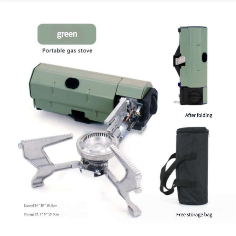 Folding Card Portable Outdoor Cylinder Stove, Hot Pot Barbecue Grill, Cooking Tea, Picnic Gas Stove_voghion.com