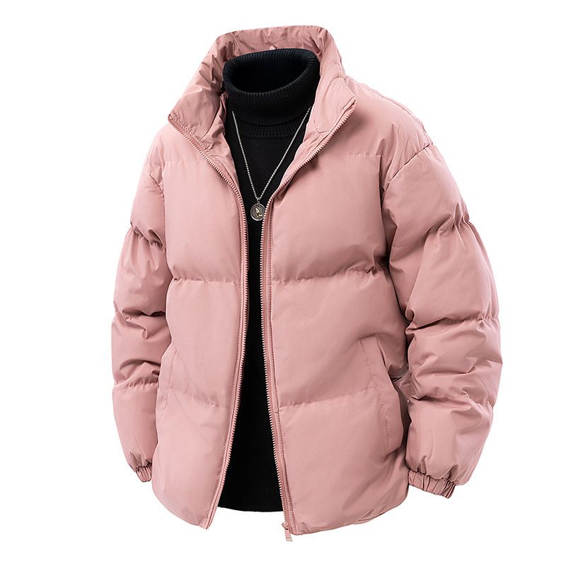 ​​"Übergroße Baumwolljacke für Herren – Dicker Wintermantel mit Stehkragen, einfarbige Freizeitoberbekleidung in Schwarz, Weiß und mehr"​​_voghion.com
