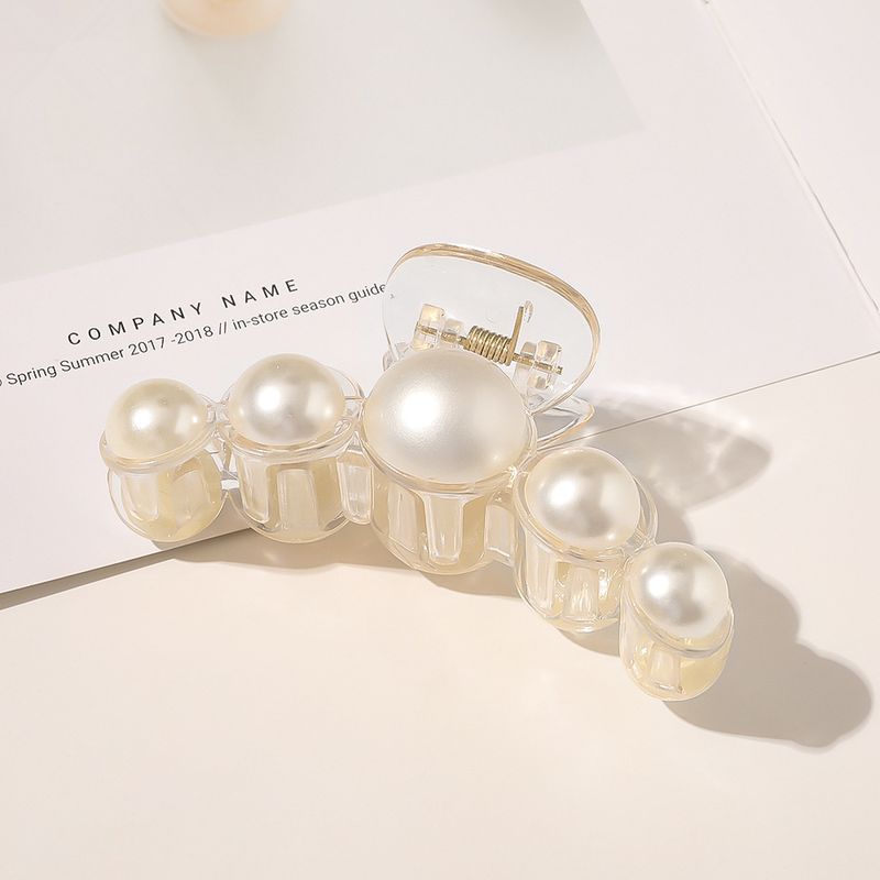AWATYR Elegante Iperbole Grandi Perle Acrilico Artiglio Dei Capelli Pinze di Grandi Dimensioni Trucco Hair Styling Barrettes per Le Donne Accessori Per Capelli_voghion.com