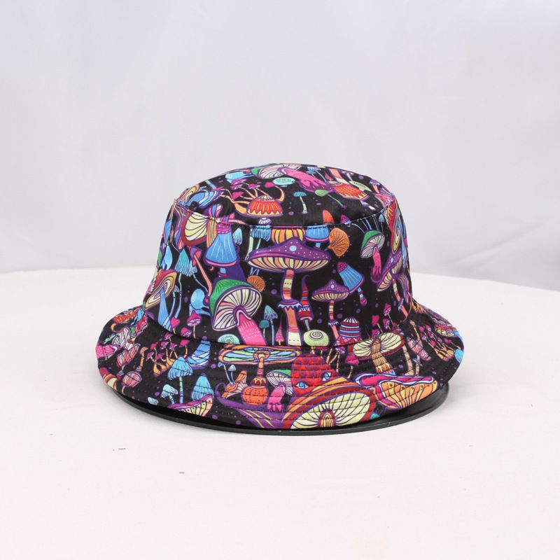 Geometrisk Ling-formet Fisherman's Printed Dobbeltsidig Allsidig Pot Outdoor Sunshade Hat_voghion.com